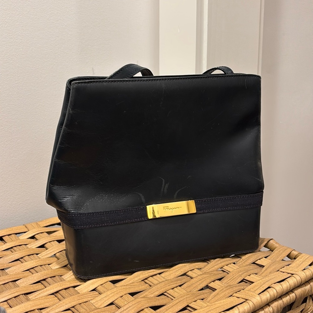 Vintage Ferragamo Purse Gold Hardware